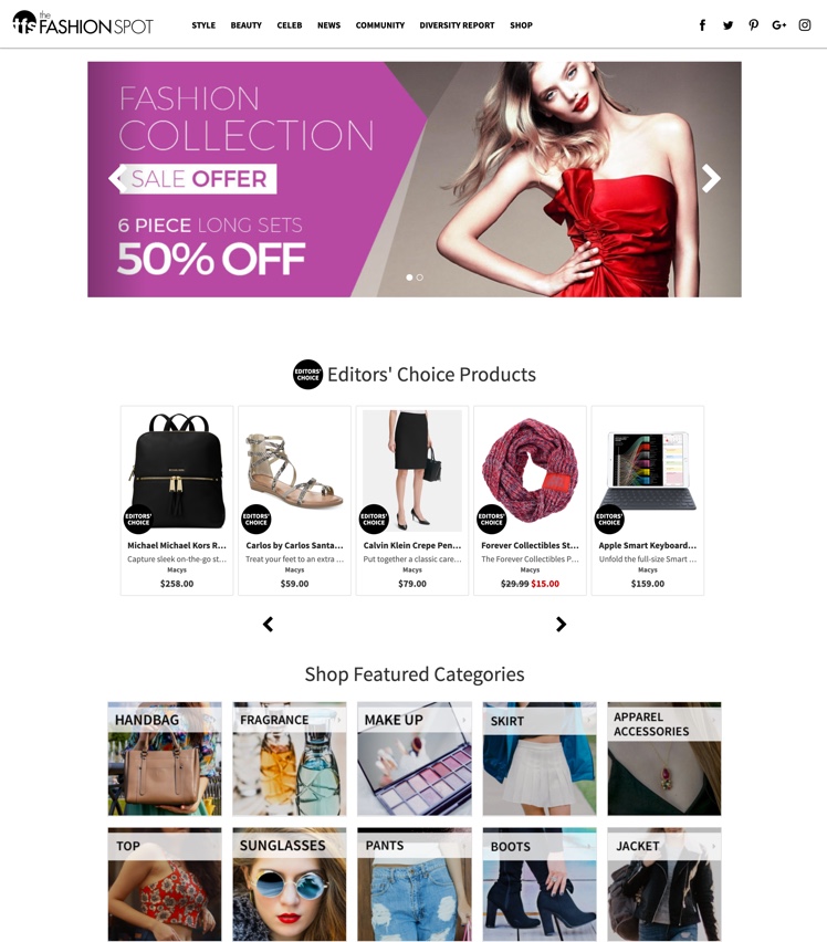 thefashionspot screenshot