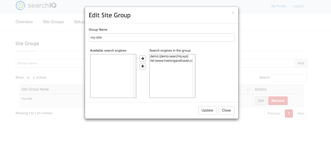 create cross-site group